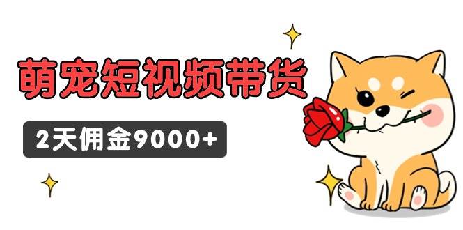 东哲日记·萌宠短视频带货，2天佣金9000+-繁星副业
