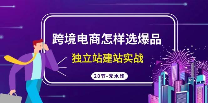 跨境电商怎样选爆品，独立站建站实战（20节高清无水印课）-繁星副业