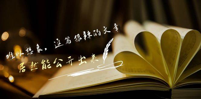 某付费文章《难以 想象，这篇狠辣的文章，居然能公开出来》-繁星副业