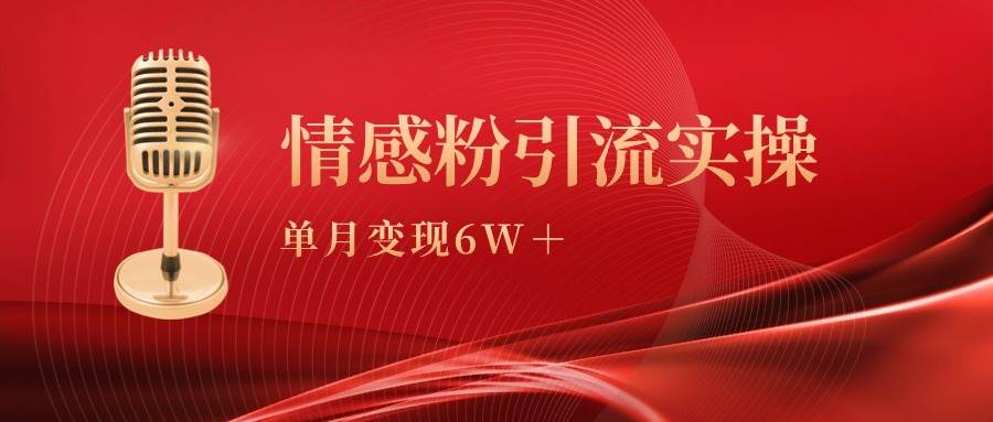 单月变现6w+，情感粉引流变现实操课-繁星副业