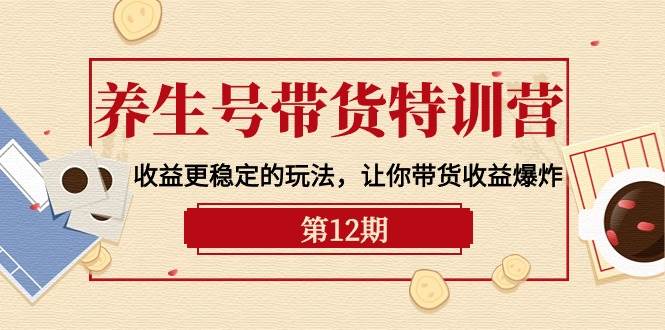 养生号带货特训营【12期】收益更稳定的玩法，让你带货收益爆炸-9节直播课-繁星副业