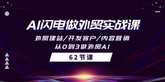 AI闪电做外贸实战课，外贸建站/开发客户/内容营销/从0到3做外贸AI-62节-繁星副业