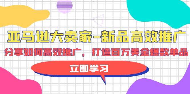 亚马逊 大卖家-新品高效推广，分享如何高效推广，打造百万美金爆款单品-繁星副业