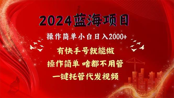 2024蓝海项目，网盘拉新，操作简单小白日入2000+，一键托管代发视频，…-繁星副业