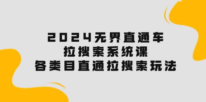 2024无界直通车·拉搜索系统课：各类目直通车 拉搜索玩法！-繁星副业