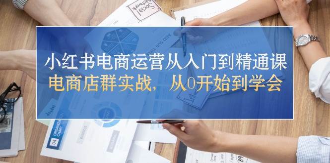 小红书电商运营从入门到精通课，电商店群实战，从0开始到学会-繁星副业