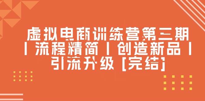 虚拟电商训练营第三期丨流程精简丨创造新品丨引流升级 [完结]-繁星副业