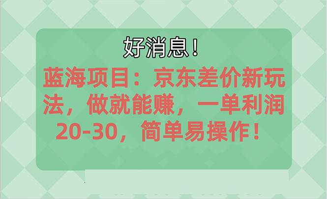 越早知道越能赚到钱的蓝海项目：京东大平台操作，一单利润20-30，简单…-繁星副业