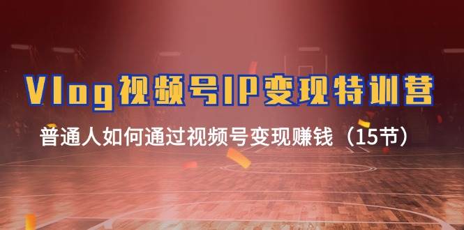 Vlog 视频号IP变现特训营，普通人如何通过视频号变现赚钱（15节）-繁星副业