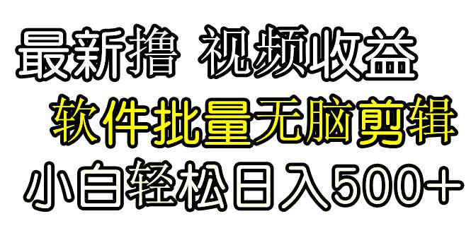 发视频撸收益，软件无脑批量剪辑，第一天发第二天就有钱-繁星副业
