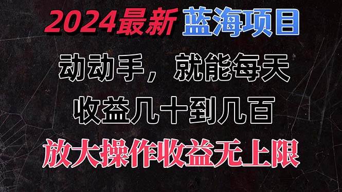 有手就行的2024全新蓝海项目，每天1小时收益几十到几百，可放大操作收…-繁星副业