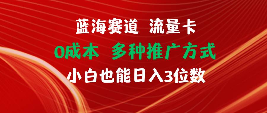 蓝海赛道 流量卡 0成本 小白也能日入三位数-繁星副业