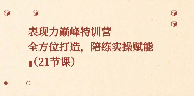 表现力巅峰特训营，全方位打造，陪练实操赋能（21节课）-繁星副业