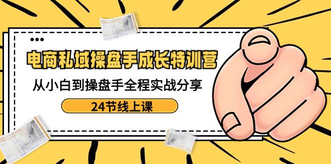 电商私域-操盘手成长特训营：从小白到操盘手全程实战分享-24节线上课-繁星副业