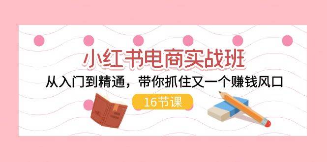 小红书电商实战班，从入门到精通，带你抓住又一个赚钱风口（16节）-繁星副业