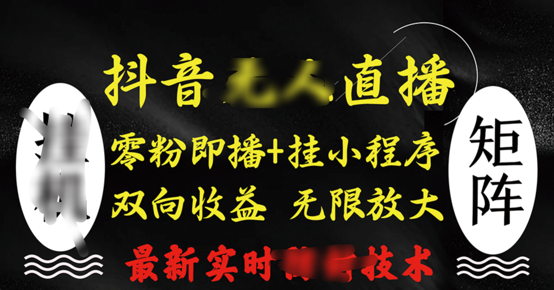 抖音无人直播最新独家玩法，小雪花+撸音浪双向收益，可矩阵放大-繁星副业