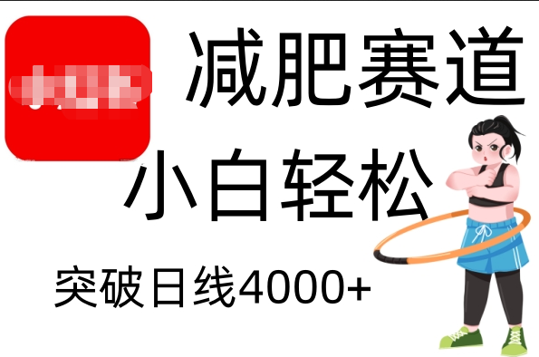 小红书减肥赛道，小白轻松日利润4000+-繁星副业