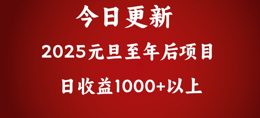 翻身项目，日收益1000+以上-繁星副业