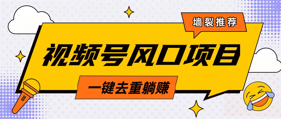 视频号风口蓝海项目，中老年人的流量密码，简单无脑，一键去重，轻松月入过万-繁星副业
