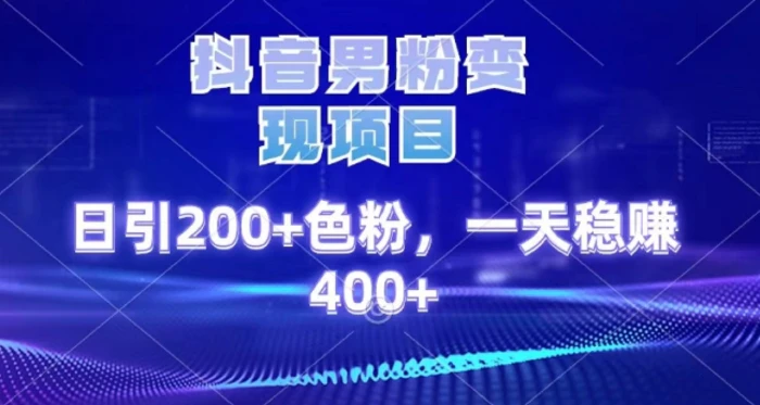 2025最新男粉项目 日引200 轻松月入2w+-繁星副业