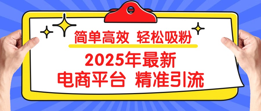 2025年最新电商平台精准引流 简单高效 轻松吸粉-繁星副业