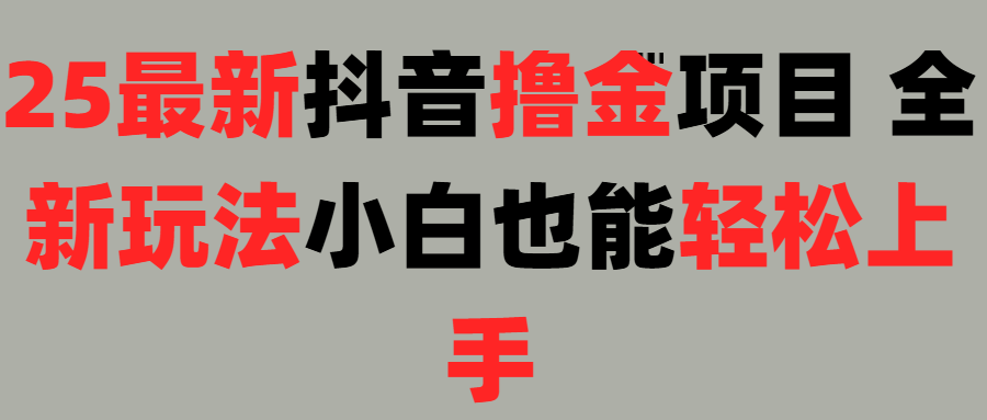25最新抖音直播撸金项目，小白也能轻松上手！-繁星副业