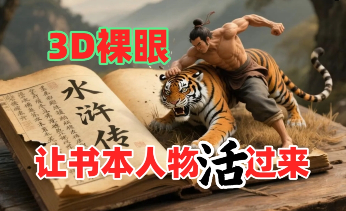 书本人物裸眼3D视频，一条视频收益过千，保姆级教程-繁星副业