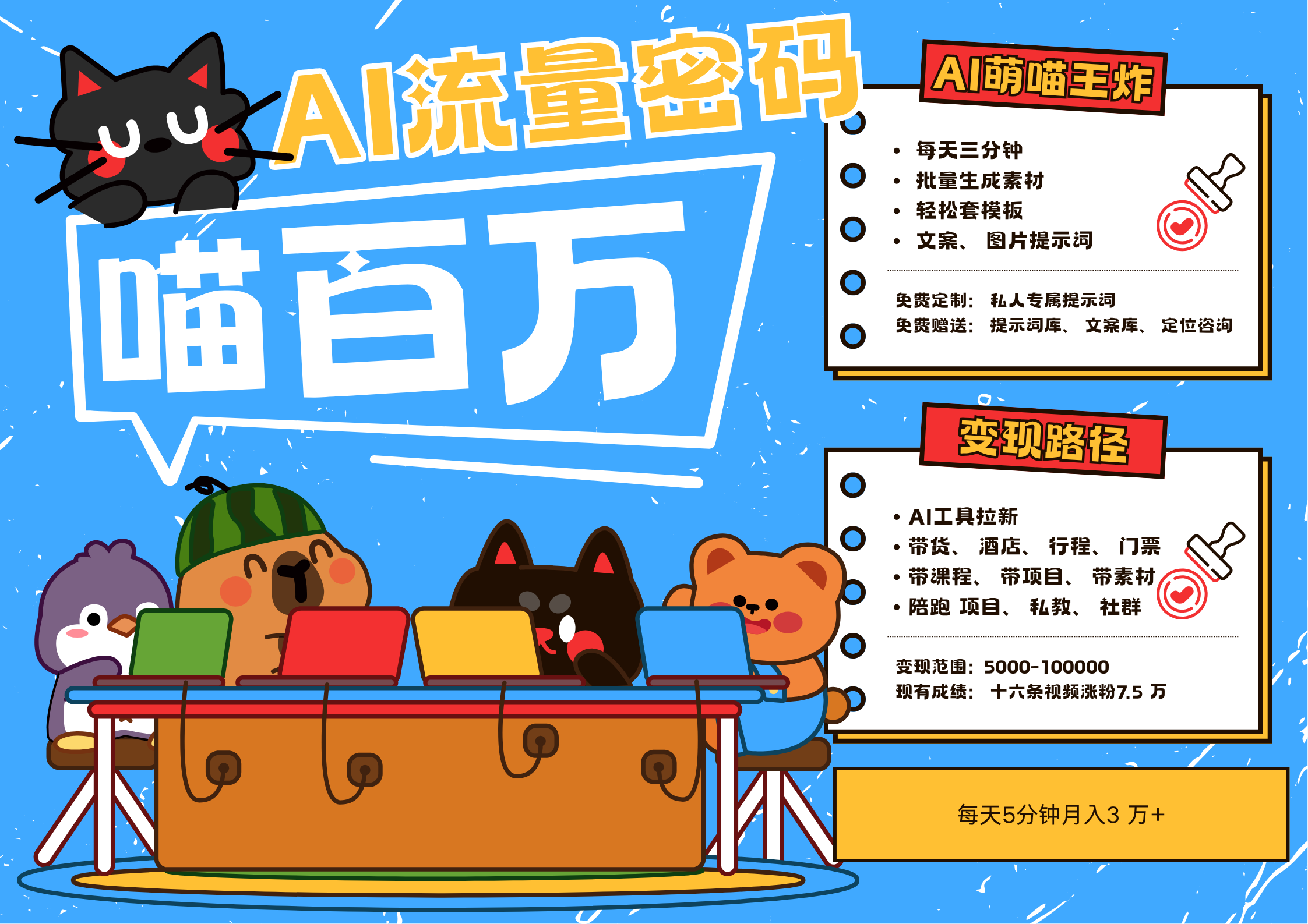 AI+宠物+旅行2025最火流量密码 轻松用AI宠物做文旅账号 可带货，带酒店，可以带行程，旅行社 小白三分钟学会 N种变现渠道 月入五位数  管道收益-繁星副业