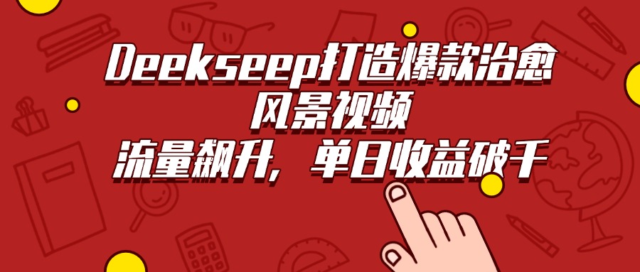 Deekseep打造爆款治愈风景视频，流量飙升，单日收益破千-繁星副业