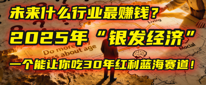 未来什么行业最赚钱？马哥揭秘2025年“银发经济”：一个能让你吃30年红利的蓝海赛道！-繁星副业
