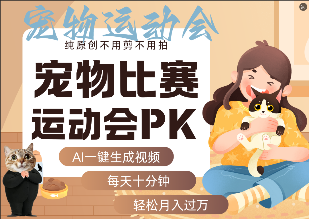AI萌宠运动员跳水 射击  篮球  足球比赛   每天十分钟 附详细提示词文案库  代替做素材 卖提示词 卖虚拟资料  卖宠物产品 做宠物私人定制产品  带徒弟 带陪跑 卖课  创作者分成 月入5W+-繁星副业
