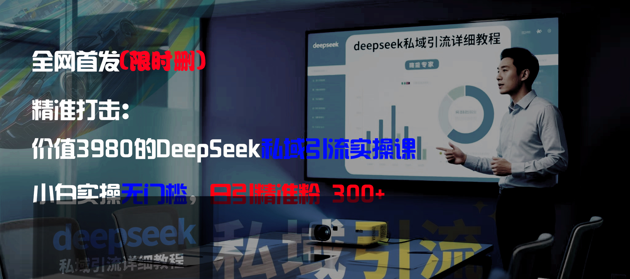 全网首发(限时删)精准打击:价值3980的DeepSeek私域引流实操课,小白实操无门槛,日引精准粉300+-繁星副业