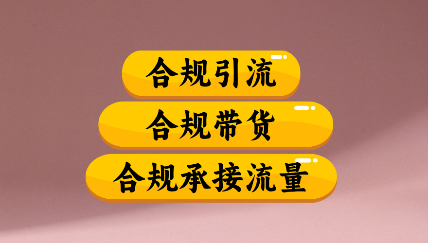 合规引流、合规并且高效地做带货、合规承接流量（揭秘）-繁星副业